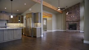 C4 Construction: Custom Cottage interior with hardwood fllor