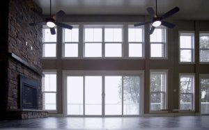 C4 Construction: Custom Cottage, floor to ceiling windows